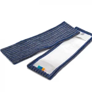MEGA Clean Professional Mikrofaser Wischbezug Borstenmopp ( 40 und 50 cm ) blau grau