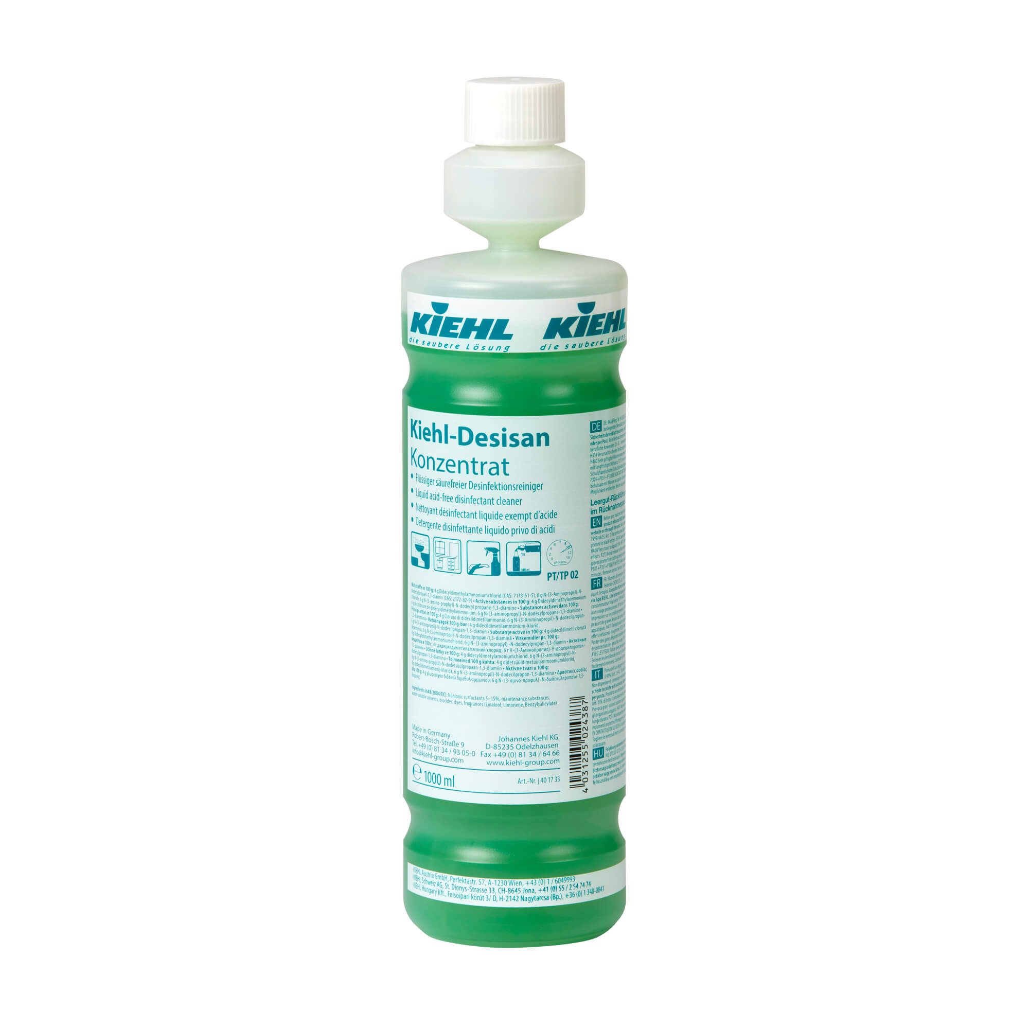 Kiehl Desisan-Konzentrat Flüssiger säurefreier Desinfektionsreiniger
