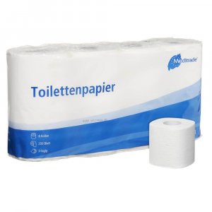 Meditrade Toilettenpapier 3-lagig, weiß – weich, reißfest und hygienisch